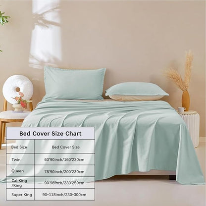 DUJUIKE Waterproof Bed Cover for Dog and Cats,Pet Hair Resistant Bed Sheet Cover, Protective Bed Liner Cover with 100% Waterproof Breathable Thin Fabric (Green, Twin 63 * 90 inch)