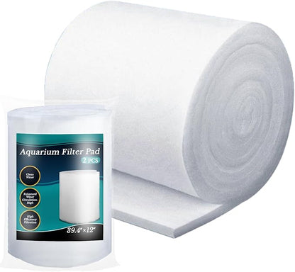 MAQIHAN Aquarium Filter Pad - Aquarium Filter Media,39.4 x 11.8in Media Roll for Fish Tank, Ponds,Garden, Saltwater,Fershwater,Plant, Trutle (1)