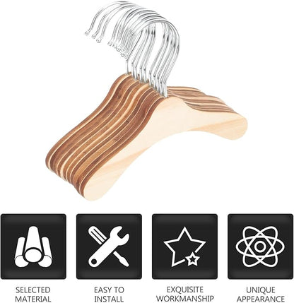 Wooden Dog Hangers 8.66 Inch Small Pet Hangers Wear-Resistant Solid Wood for Dogs and Cats Household Pet Accessory