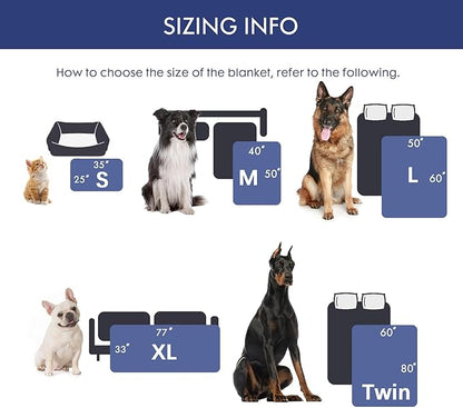 gogobunny Waterproof Dog Blanket for Couch & Furniture Protection - Super Soft Reversible Throw for Large Dogs & Cats, Calming Washable Fur & Sherpa Pet Blanket(33x77 Inch, Grey)