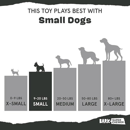 Barkbox Super Chewer Tough Dog Chew Toys for Aggressive Chewers, Dental Stimulating (PB Bone - Small)