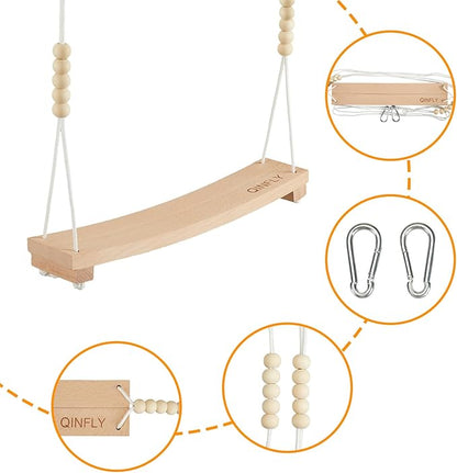 Arc-Shaped Chicken Swing Heavy Beech Wood Chicken Toys for Coop Handmade Chicken Swing for Hens Chicken Coop Accessories