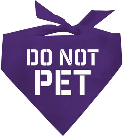 Do Not Pet Dog Bandana (Purple, XS 157)