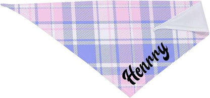 Custom Pet Scarf Personalized Dog Bandana with Name Personalized Add Your Text Bibs Triangle Head Scarfs Gift for Small Medium Large Dogs Cats Baby Puppy Pets Accessories