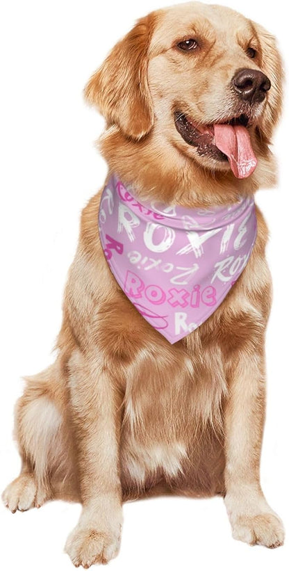 Custom Pet Scarf Personalized Dog Bandana with Name Personalized Add Your Text Bibs Triangle Head Scarfs Gift for Small Medium Large Dogs Cats Baby Puppy Pets Accessories