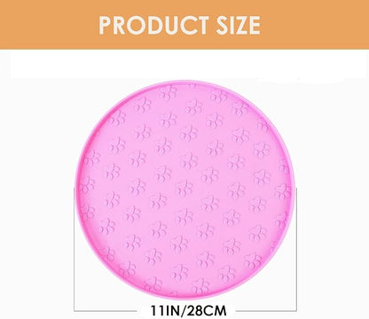 Dog Food Mat - Waterproof Dog Bowl Mat for Food and Water, Pet Food Placements with Edges, Nonslip Cat Feeding Mat for Protecting Floors (1Pack Pink)
