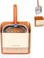 Stainless Steel Cat Litter Scoop with Holder, Kitty Poop Scooper Stand for Litter Box, Fast Sifting Non-Stick Cat Poop Scooper with Coarse and Fine Grids for All Litter Pan, Orange