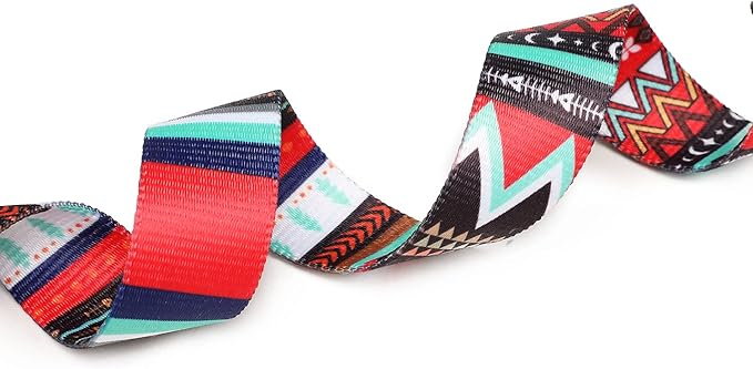 Mercano Adjustable Dog Collar - Special Design Patterns, Soft Nylon Comfortable Durable Pet Collar for Small Medium Large Dogs (S, Tribal Red)