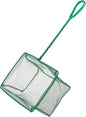 Pawfly Aquarium Fish Net with Braided Metal Handle Square Net with Soft Fine Mesh Sludge Food Residue Wastes Skimming Cleaning Net for Fish Tanks Small Koi Ponds and Pools