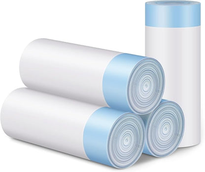 4 * 20 Count Trash Bags for Automatic Cat Litter Box Self Cleaning, Replacement Extra Large Liners for Robot Box, 4 Rolls Drawstring Waste Bags, 18 x 18 Inches（4 Rolls/80 Counts）