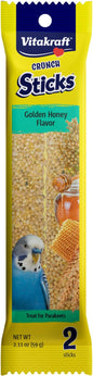 Vitakraft Parakeet Whole Grains & Honey Treat Sticks 2 Count, 2.11 Ounce