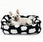 JOEJOY Small Dog Bed for Small Dogs, Rectangle Washable Orthopedic Dog Bed with Removable Zipper Cover, Cute Soft Calming Puppy Pet Bed with Jacquard Shaggy Plush & Non Skid Bottom