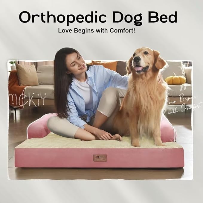 Small Dog Bed Orthopedic Washable Cat Bed Memory Foam Small Couch Sofa Indoor Comfy Pet Beds with Waterproof Removable Cover & Non-Slip Bottom