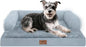 Small Dog Bed Waterproof Orthopedic Dog Beds for Medium Sized Dogs Comfy Pet Cat Bed with Sides, Washable Removable Cover