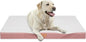 Orthopedic Dog Bed for Extra Large Dogs, XXL Waterproof Deluxe Plush Dog Crate Bed with Removable Washable Cover & Anti-Slip Bottom, Egg Crate Foam Pet Bed Mat, 44 x 32 Inches, Pink