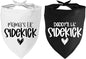 2 Pack Dog Bandana Pregnancy Announcement, Daddy's and Mama's Lil Sidekick Gender Reveal Puppy Dog Scarf Accessories, Adjustable Pet Bandana Scarf for Small Medium Large Dogs