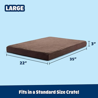 Barkbox Orthopedic Dog Bed with Memory Foam, Premium Comfort for Dogs and Puppies, Dog Bed for Joint Relief and Restful Sleep, Durable and Easy to Clean - Espresso, Large