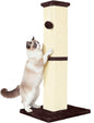 Cat Scratching Post 32 Inch for Indoor Large Cats and Kitten, Nature Sisal Tall Cat Scratch Post, Sisal Cat Scratcher Improve Cat's Scratching Habits and Protect Your Furniture, Beige