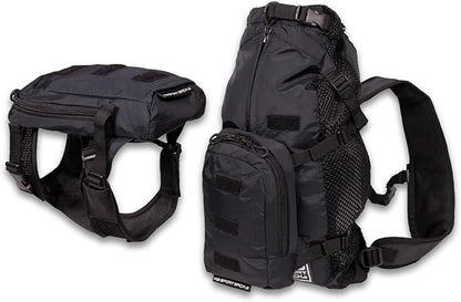 K9 Sport Sack Walk-On - Small, Anthracite Black - Ideal for Dogs with 13-16” Back Length - Lightweight, Packable, Backpack-Style Carrier - Includes Compatible Harness & Storage Bag