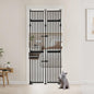 unipaws 86" High Extra Tall Cat Gate, Auto Closing and No Drilling Safety Gate for Doorway Hallway Stairs, Cat Dog Proof, Fit for 35"-38" Wide Opening, Indoor Use, Black