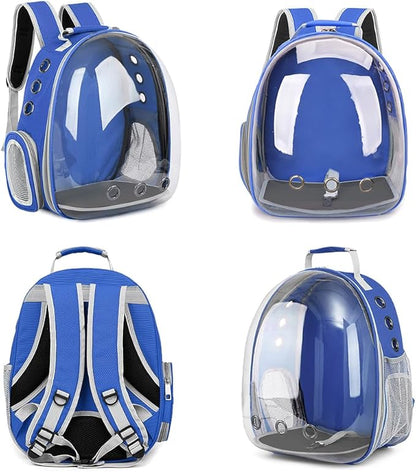 Pet Backpack Carrier,Bubble Backpack Cat Carrier,Pets and Small Dogs,Space Capsule Pet Carrier for Traveling, Walking, Hiking and Outdoor Activities (Blue)