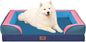 Comfort Expression Orthopedic Dog Bed for Large Dogs 36x27 Inch, Waterproof Egg Crate Foam Large Pet Bed with Removable Bolsters, Dog Couch with Washable Cover & Non-Slip Bottom, Enchanted Cove