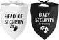 2 Pack Dog Bandana Pregnancy Announcement, Baby Security in Training and Head of Security Gender Reveal Puppy Dog Scarf Accessories, Adjustable Pet Bandana Scarf for Small Medium Large Dogs