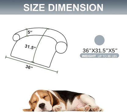 Tinaco Calming Dogs/Cats Bed Mats, Dog Pad Washable Removable Couch Cover, Plush Long Fur Mat for Pets, Waterproof Lining, Perfect for Small, Medium and Large Dogs and Cats (Gradient Gray, 36"x31")