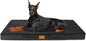 Patas Lague Orthopedic Jumbo Dog Bed for Large Sized Dog 56''X40'', Soft Waterproof Egg Crate Foam Large Pet Crate Beds Mat with Removable Washable Cover and Non-Slip Bottom, Black