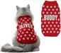Custom Pet Knit Sweater with Name Personalized Dog Cat Outfit Paw Pattern Winter Warm Clothing for Puppies Kittens Holiday Birthday Gift Keepsake Comfortable Everyday Wear