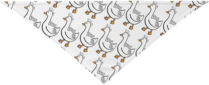 Silly Goose on The Loose Triangle Dog Bandana,Summer Bandana Funny Triangle Dogs Scarf Handkerchief Soft Adjustable Puppy Bandanas (White)
