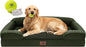 Extra Large Dog Bed, Orthopedic XL Washable Bed for Big Dog Waterproof Pet Couch Sofa Bolster with Removable Cover, Non-Slip Bottom, Tennis Ball Toy, 42x30