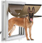Durable Pet Door, Aluminum Door for Dog and Pets, Medium Doggie Door with Double Automatic Closing Magnetic Flaps, Ideal for Interior and Exterior Doors, Screen and Wall, Weather Resistant