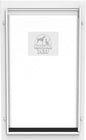 Hakuna Pets Deluxe Aluminum Pet, Cat and Dog Door with 2-Way Locking Panel for Screens, Doors and Walls up to 2.8" Thick, X-Large, White