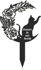 Pet Grave Markers Cat, Metal Memorial Plaques for Outdoors Garden Yard, Pet Grave Marker Decor Gifts Graveyard Remembrance Graveside Burial Stake for Pet Owner