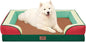 Comfort Expression Orthopedic Dog Bed for Large Dogs 36x27 Inch, Waterproof Egg Crate Foam Large Pet Bed with Removable Bolsters, Dog Couch with Washable Cover & Non-Slip Bottom, Watermelon Mist