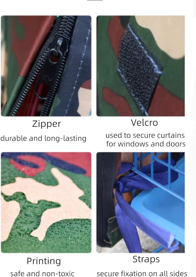 MANON ROSA Bird Cage Cover - Lightproof Birdcage Covers Nighttime- Ideal for Parrots Cockatiels Parakeets Cockatoos Lovebirds Finches Budgerigars Conure (XL(14.2" Lx13.4 Wx20.5 H),Camouflage)