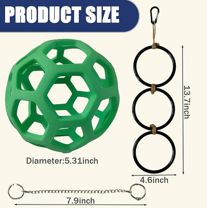 Snake Enrichment Toys Ball,Jungle Gym Ball and Enrichment Rings for Small Ball Python Corn Snakes,Reptiles Climbing Toy,Snake Exploring&Climbing Accessories