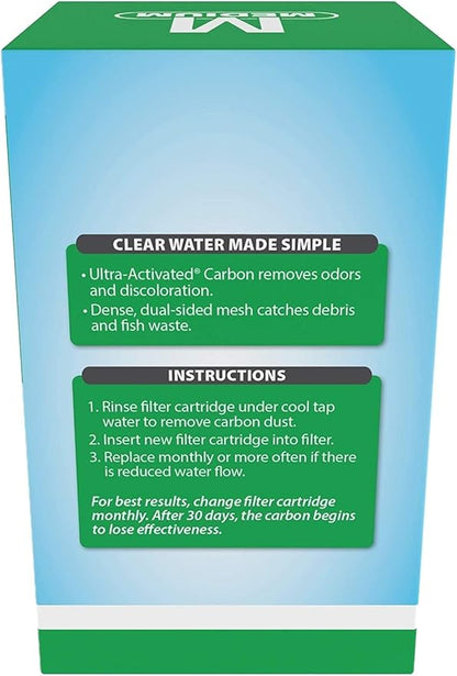Tetra Whisper Bio-Bag Filter Aquarium Cartridges,Medium Filter for Freshwater and Marine Fish,Removes Odors and Discoloration,Ready to Use,3 Medium Green Filters,(Pack of 2)