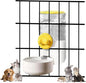 Auto Gravity Siphon Water Dispenser for Cage Hanging, 34OZ Capacity Hanging Automatic Pet Cage Waterer, Water Bowl for Cats Dogs Rabbit Ferret Chinchilla Bird Hedgehog Guinea Pig (Yellow)