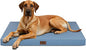 Outdoor Extra Large Dog Bed, Jumbo Waterproof Dog Bed for Large Dogs, Orthopedic Egg Crate Foam Pet Mat with Removable Oxford Cooling Cover, Blue