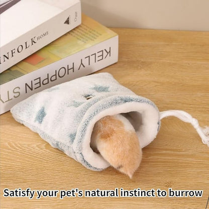 Sugar Glider Bonding Pouch Carrier, Small Animal Sleeping Pouch with Breathable Vent and Drawstring, Portable Travel Bag for Sugar Glider, Rat, Squirrel, Guinea Pig, Birds, Parrot (Light Gray)