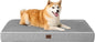 EHEYCIGA Waterproof Dog Bed Orthopedic 35"x23", Memory Foam Pet Bed for Larged Size Dogs, Washable Pet Mat with Removable Cover, Grey