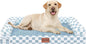 Large Dog Bed Orthopedic Washable: Beds Bolster XL Bed Large Big Dogs Egg Crate Foam Couch Sofa Waterproof with Removable Cover - Blue Grid