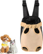 Dog Carrier Backpack, Adjustable Puppy Front Carrier Backpack, Ventilated Dog Chest Carrier for Hiking Camping Travel, Sling Bag for Small Medium Dog Cat Rabbit Puppies, Suit 9-13 lbs (Beige, L)