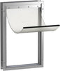 Hakuna Pets Deluxe Aluminum Pet, Cat and Dog Door with 2-Way Locking Panel for Screens, Doors and Walls up to 2.8" Thick, X-Large, Silver