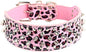 Serijoars Spiked Studded Dog Collar, PU Leather Dog Collar, Adjustable Pet Collars for Medium or Large Breed Pet (S, Leopard)