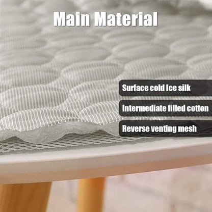 Washable Dog Cooling Mat Ice Silk Pet Self Cooling Pad Blanket for Indoor & Outdoor Car Seats (Grey, 28x22 in)
