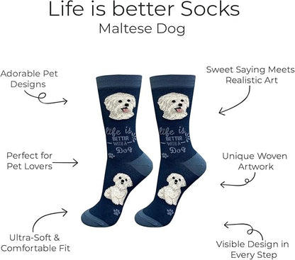 E&S Pets Pet Lover Socks - Dog & Cat Socks - Unisex Novelty Gifts
