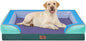 Comfort Expression Orthopedic Dog Bed for Extra Large Dogs 42x30 Inch, Waterproof Egg Crate Foam XL Pet Bed with Removable Bolsters, Dog Couch with Washable Cover & Non-Slip Bottom, Violet Tide